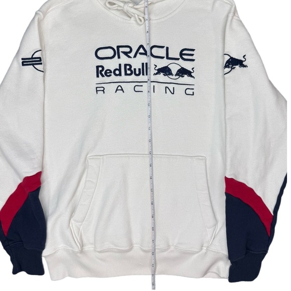 Hollister Oracle Red Bull Racing Hoodie White XS F1 Formula One Logo Pullover - Picture 7 of 8
